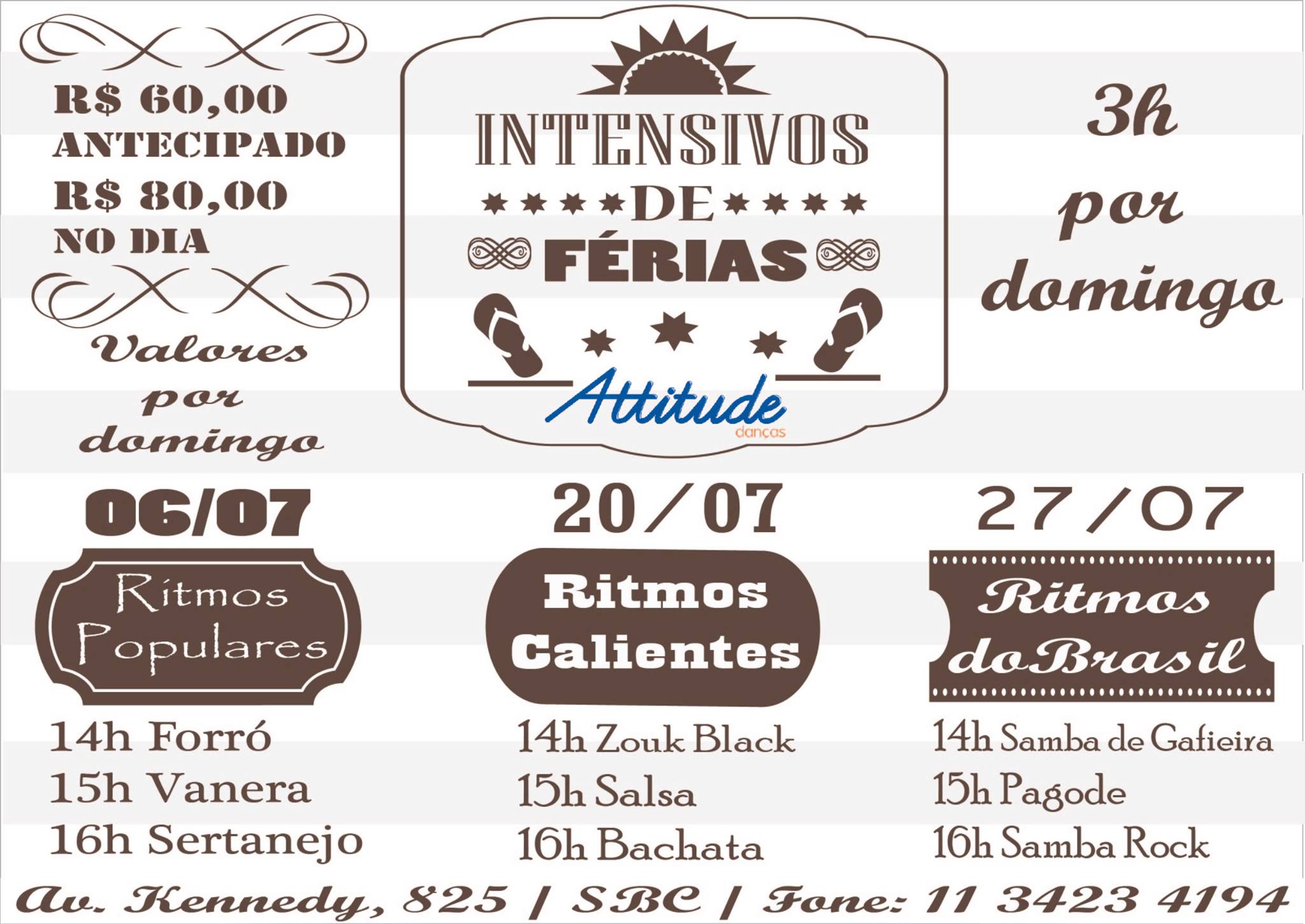 Intensivos de Férias Attitude - Julho 2014
