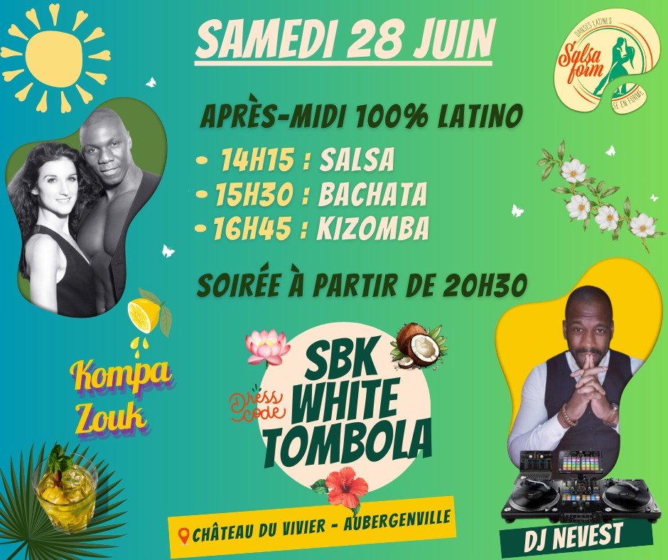 SALSAFORM fête sa FIN DE SAISON : Stages Latino (14h) + Soirée SBK (20h30)