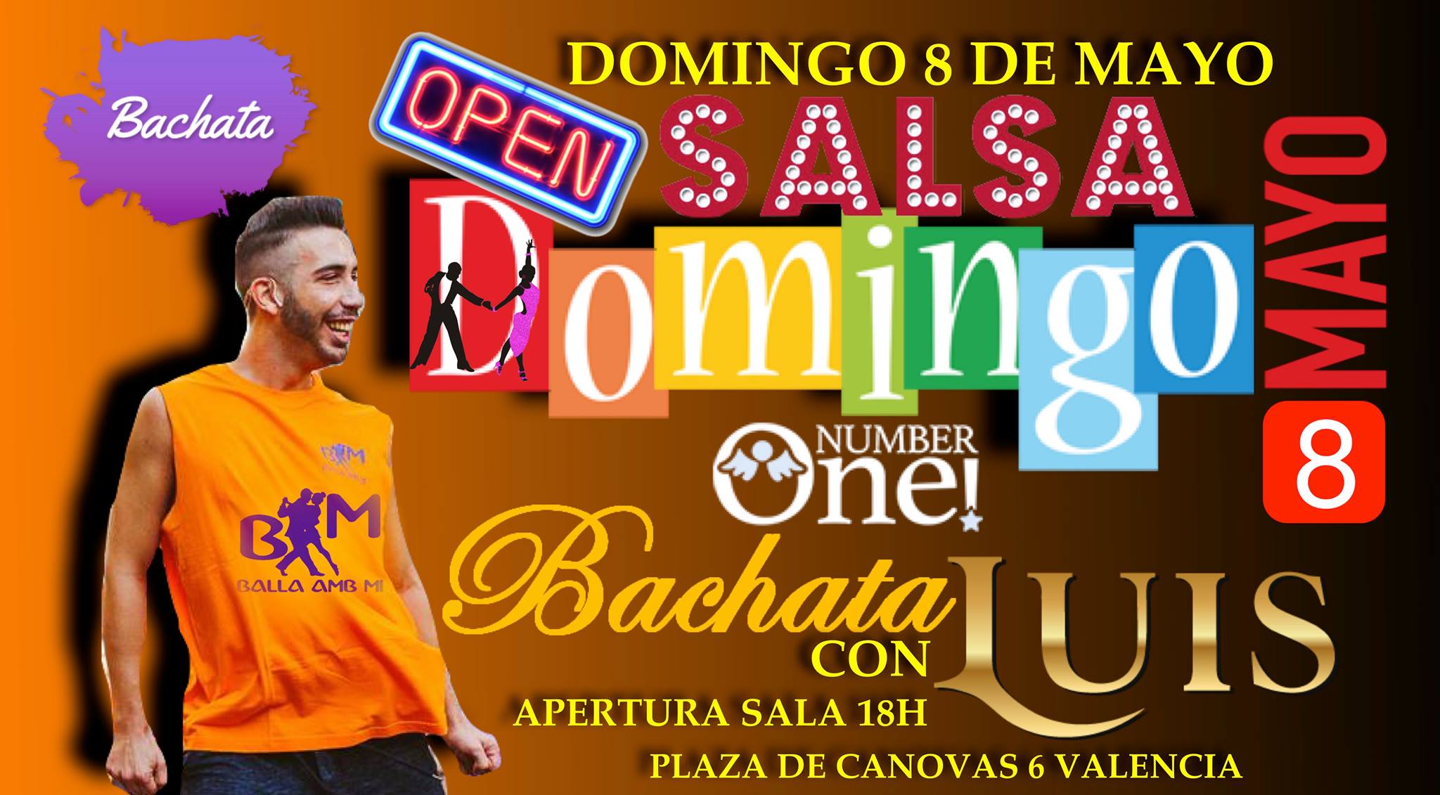BACHATA ABIERTA CON LUIS ENTRADA REDUCIDA 4€ DOMINGOS 18:00H A 19H