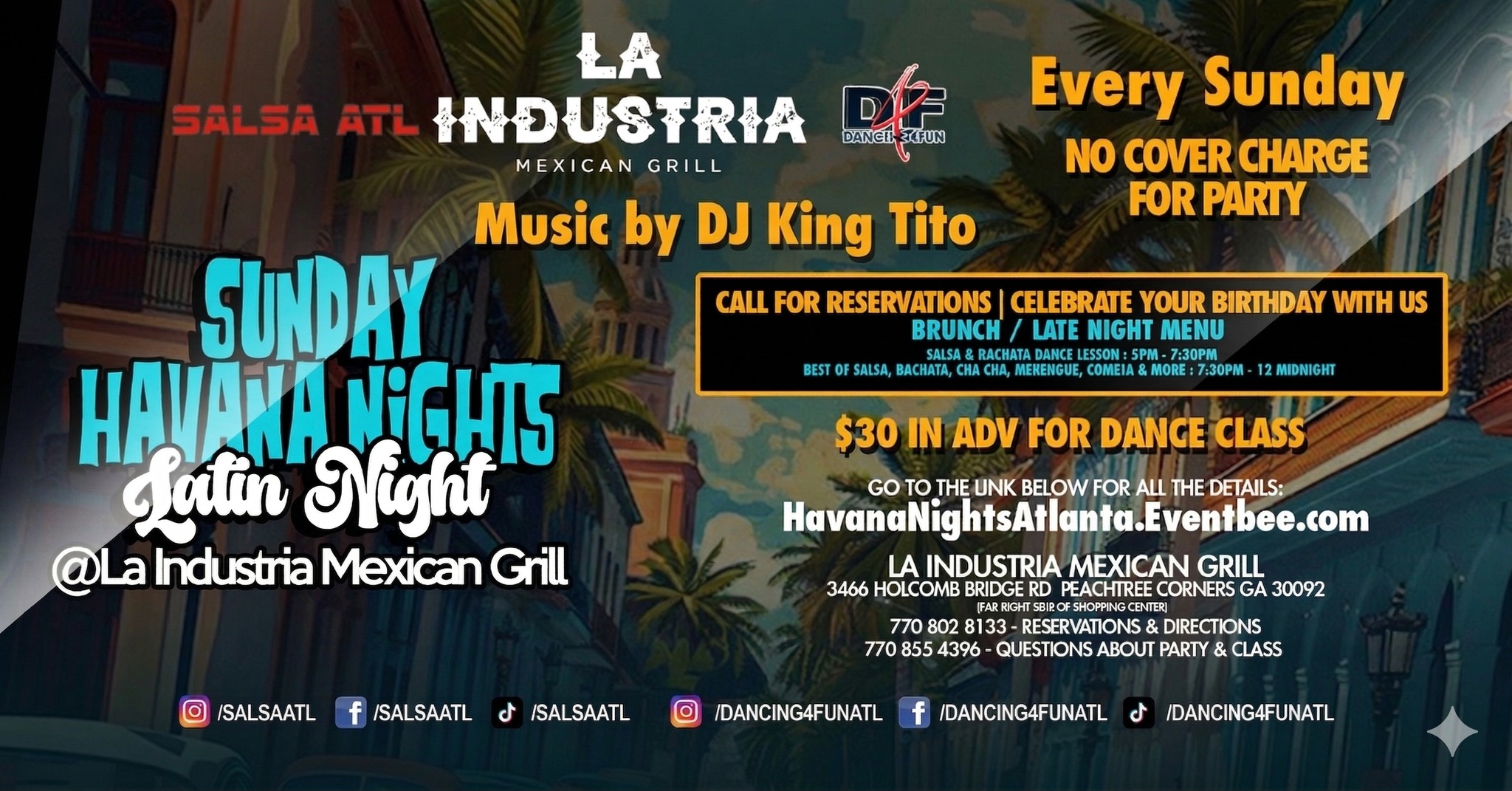 Sunday Havana Nights Latin Night - Salsa & Bachata lesson + Party