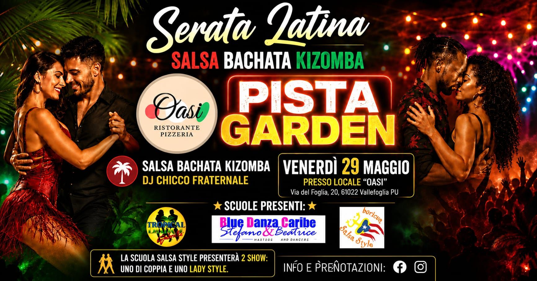 Venerdรฌ 29 Maggio_Oasi Latina_Salsa Bachata Kizomba