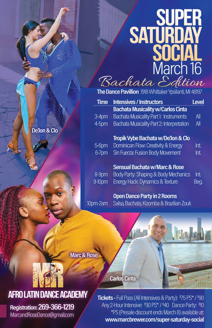 Super Saturday Social - Bachata ft. Carlos Cinta, De'Jon & Clo