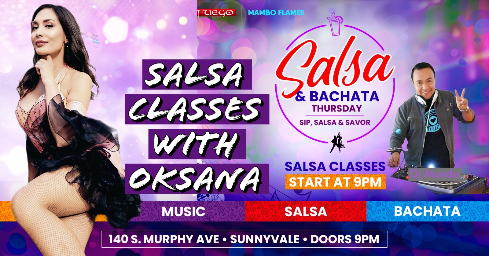 Salsa & Bachata Nights Mambo Flames Social
