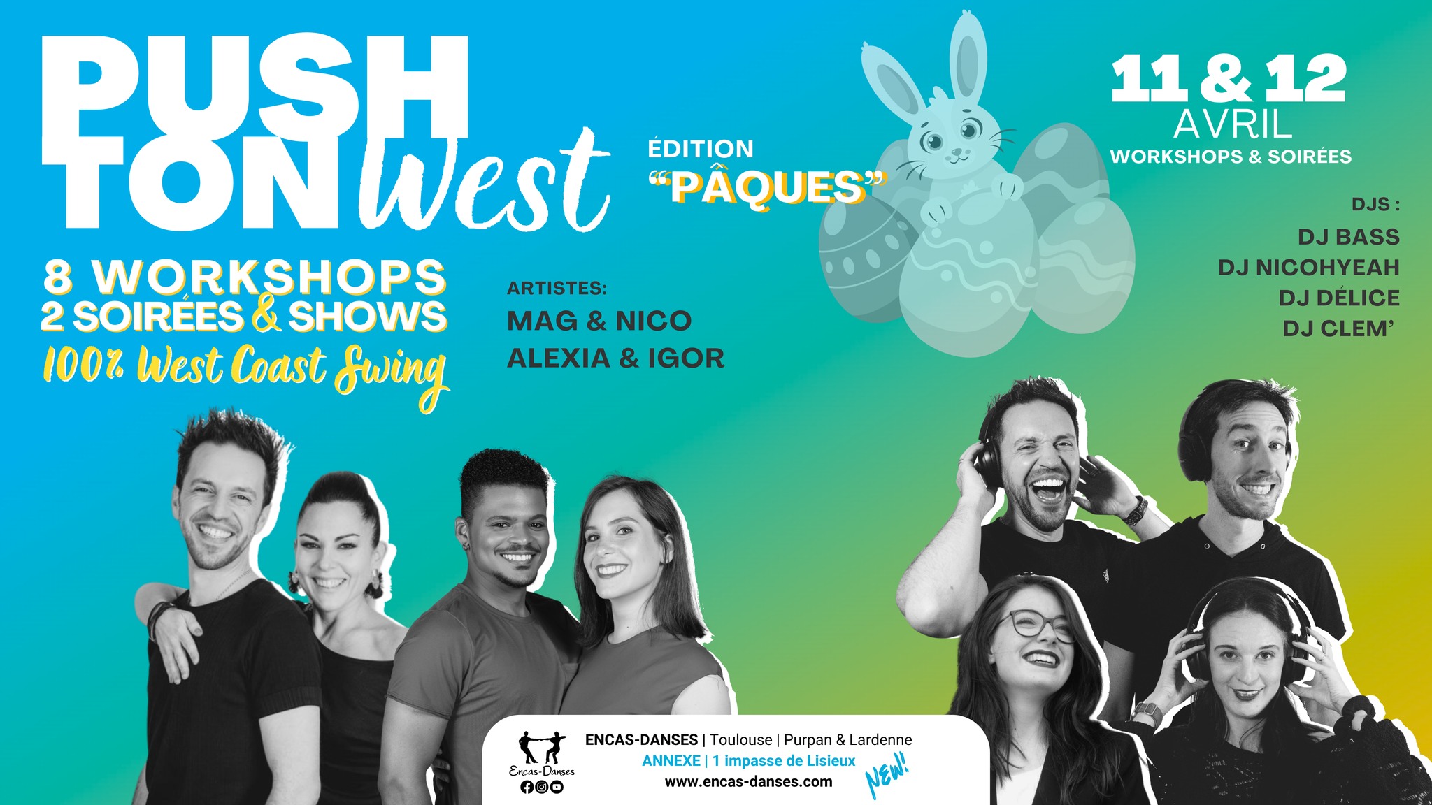 PUSH'TON WEST : Workshops + Soirée Dansante 100% West Coast Swing - Toulouse