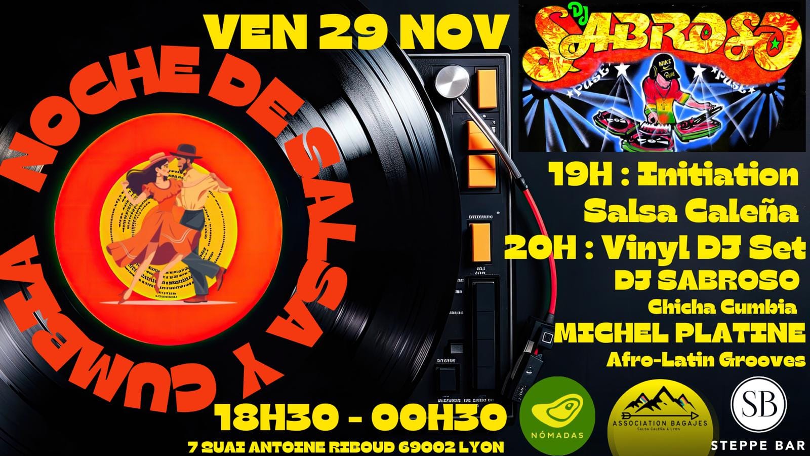 Noche de Salsa y de Cumbia - Entrée Prix Libre - Initiation Salsa - DJ SETS
