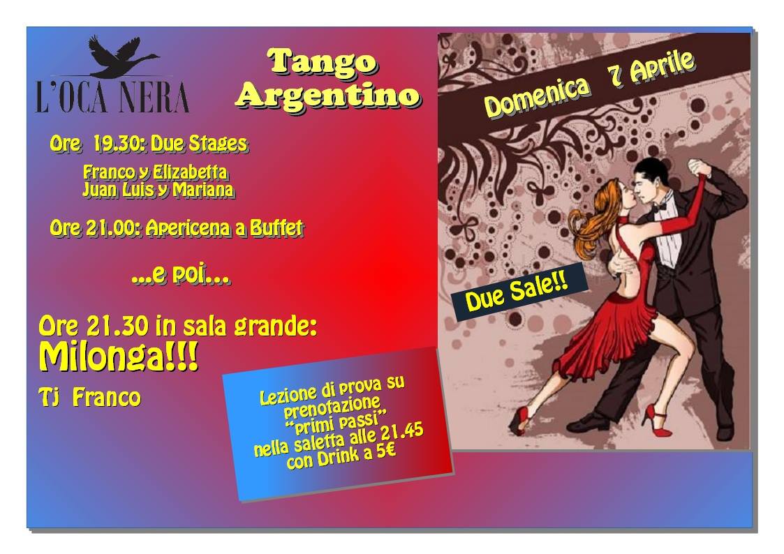 Milonga Stages Aperibuffet a L'Oca Nera - Campi Bisenzio (FI)