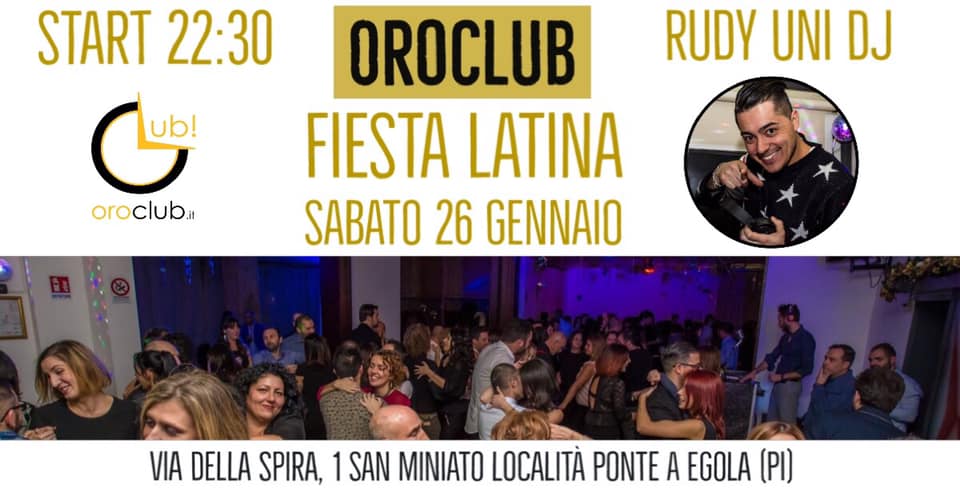 *Sabato 26 GENNAIO* FIESTA LATINA