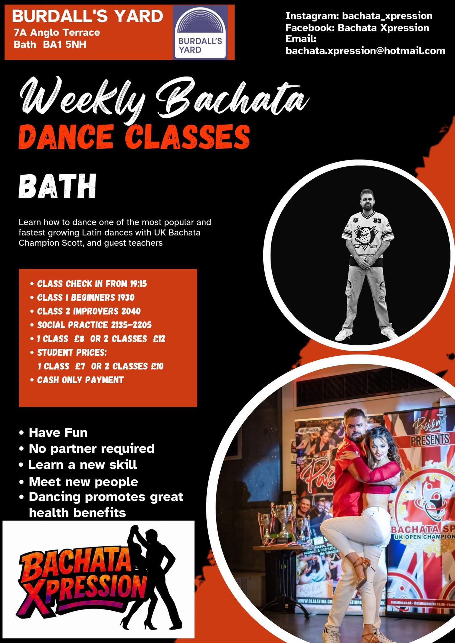 Bachata Xpression Weekly Dance Classes in Bath