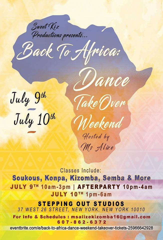Back to Africa: Dance Take over weekend