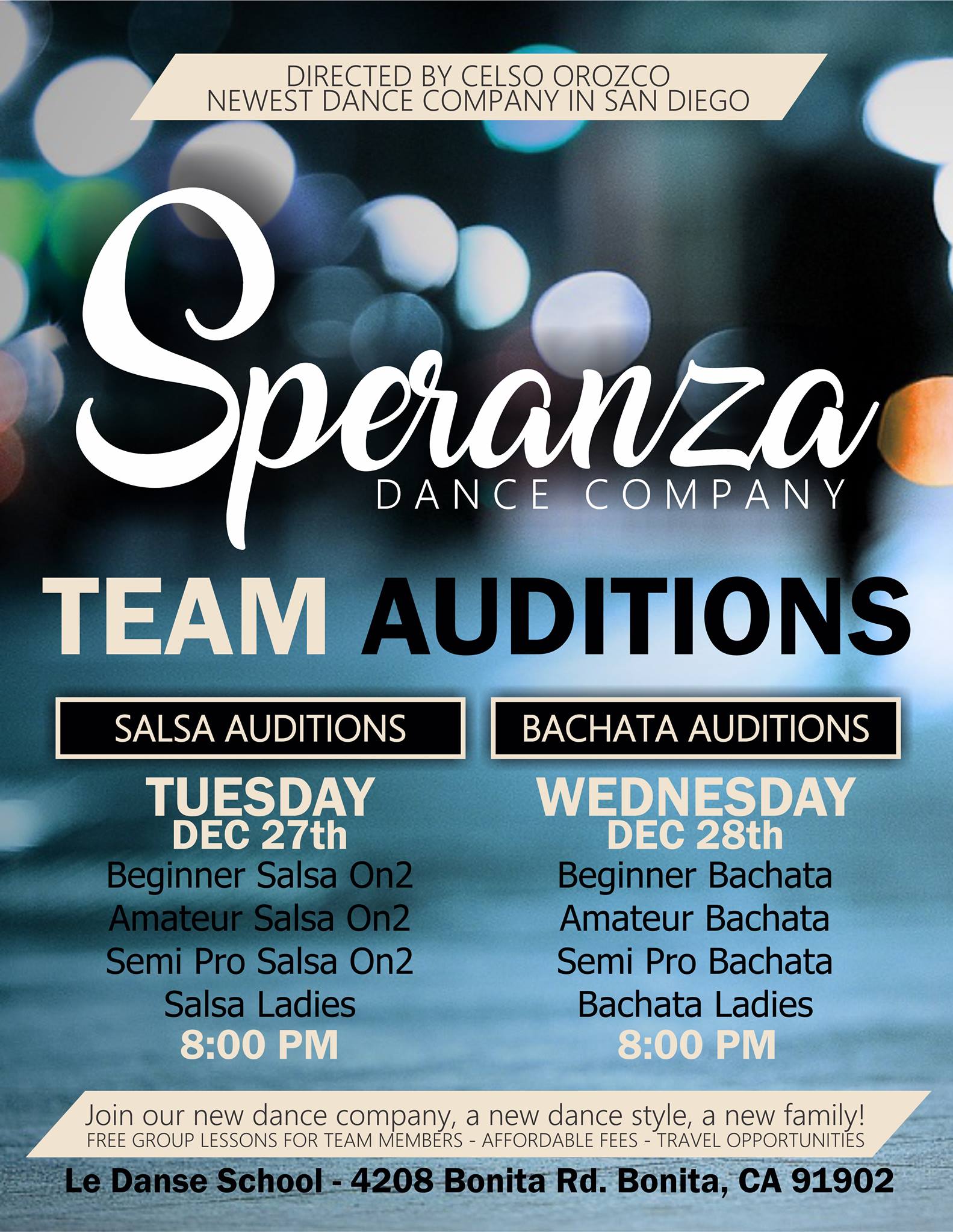 Speranza Salsa & Bachata Team Auditions
