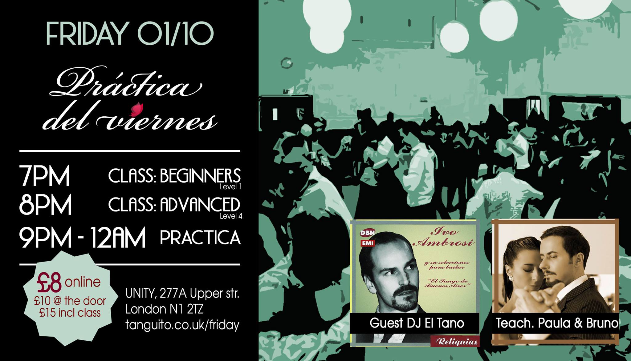 PRATICA DEL VIERNES - classes + Practica with special DJ 'El Tano' IVO AMBROSI