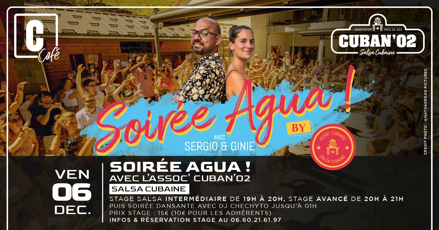 Soirée Agua avec l'Assoc' Cuban'O2
