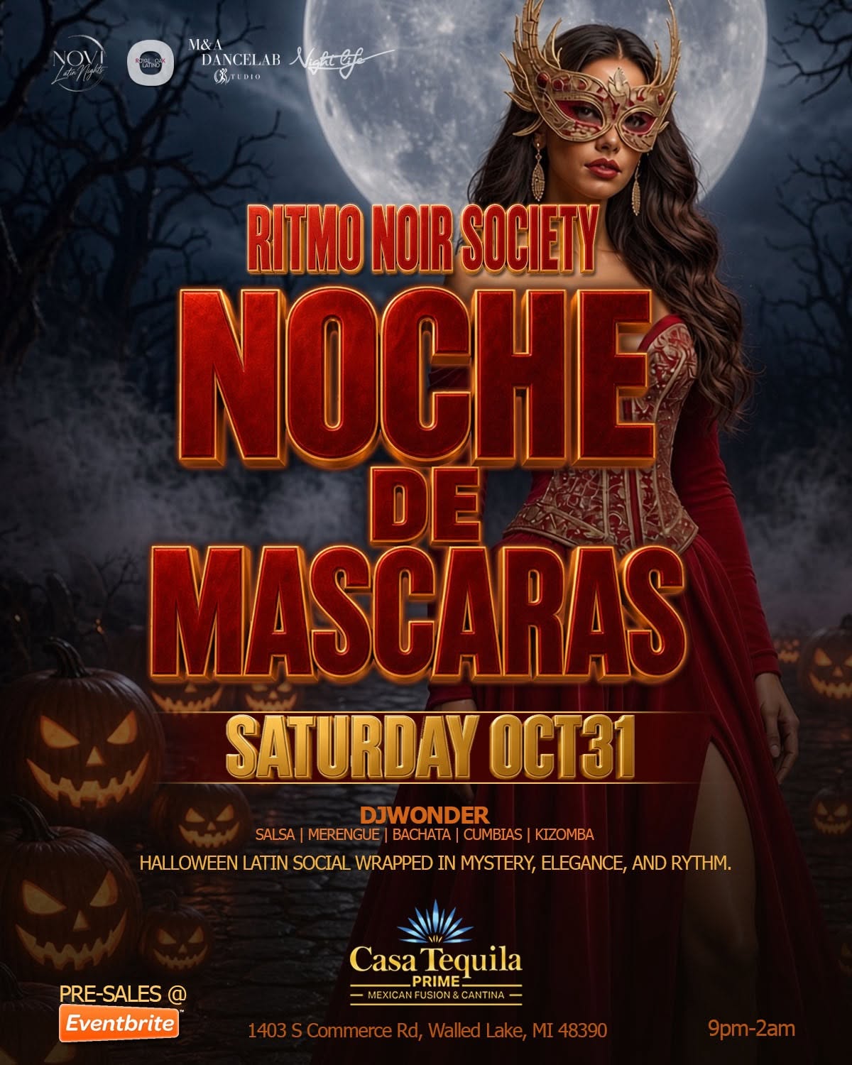 Ritmo Noir Society Noche de Máscaras