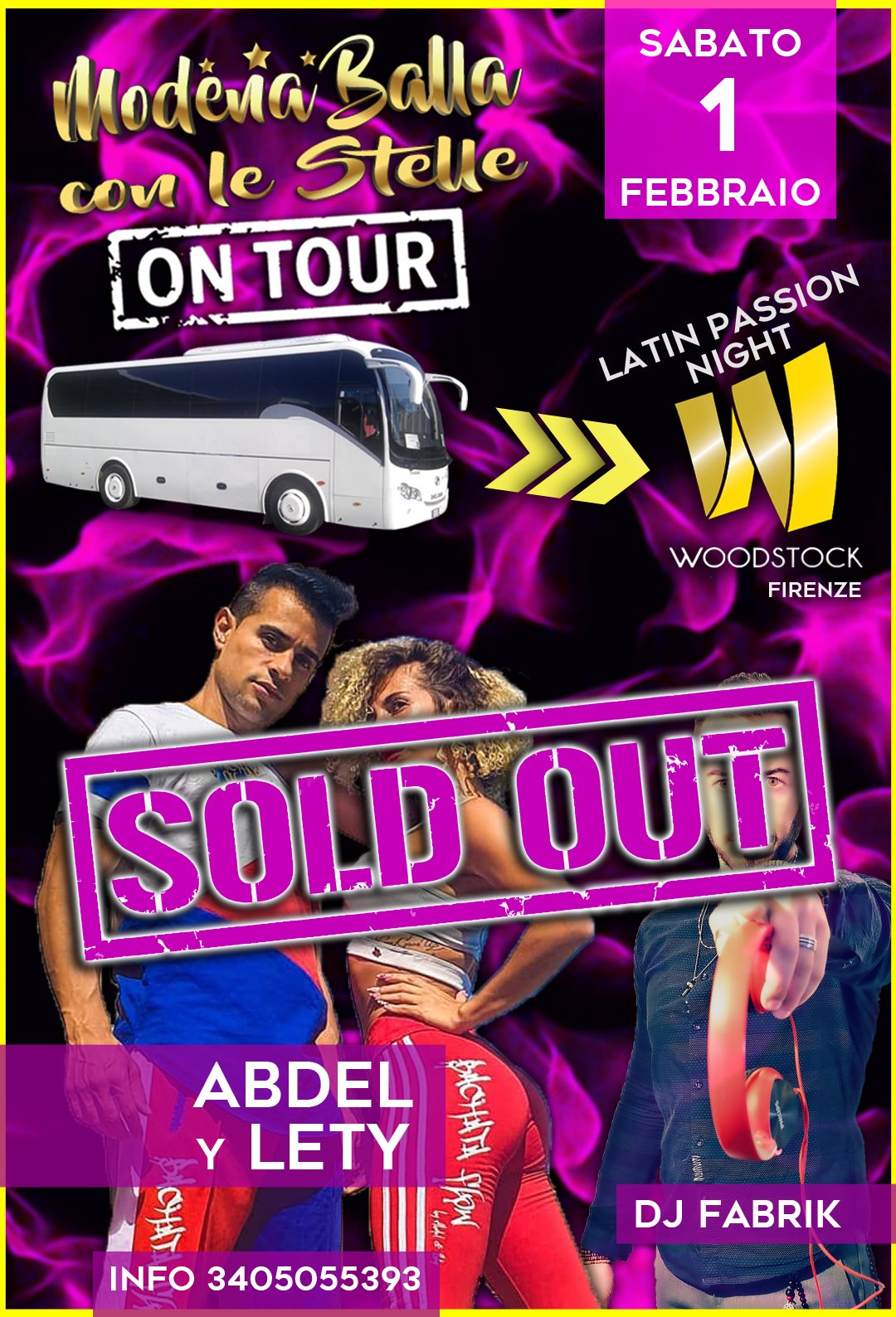 SOLD OUT Serata Latina con Abdel y Lety a Firenze in Pullman