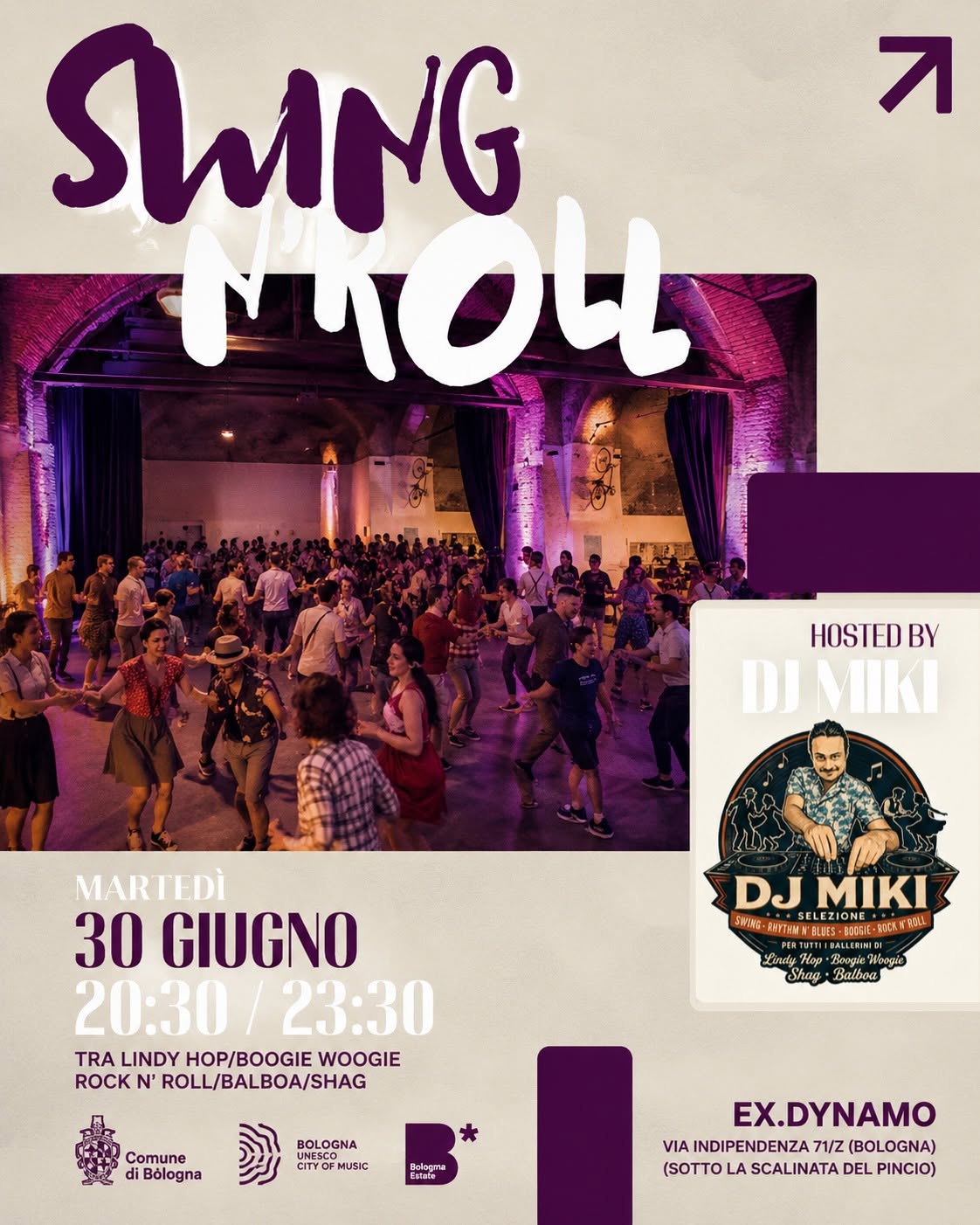 🕺 MARTEDÌ A TUTTO SWING 'N' ROLL 💃 - DJ MIKI - EX DYNAMO (BOLOGNA)