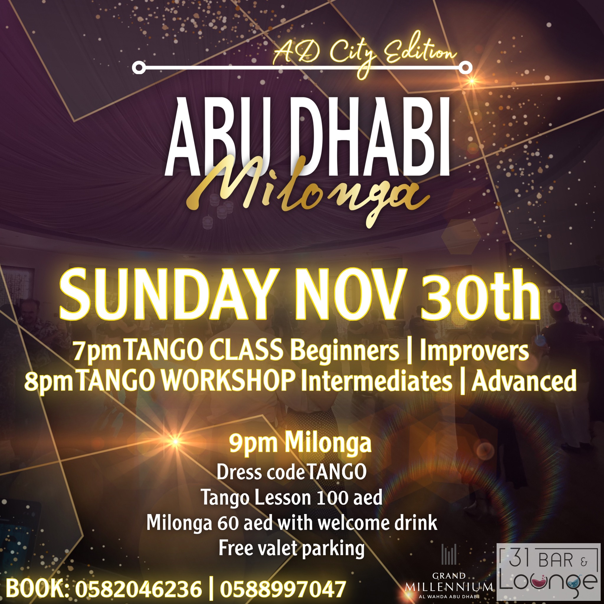 MONTHLY AD BIG MILONGA SUN NOV 30th
