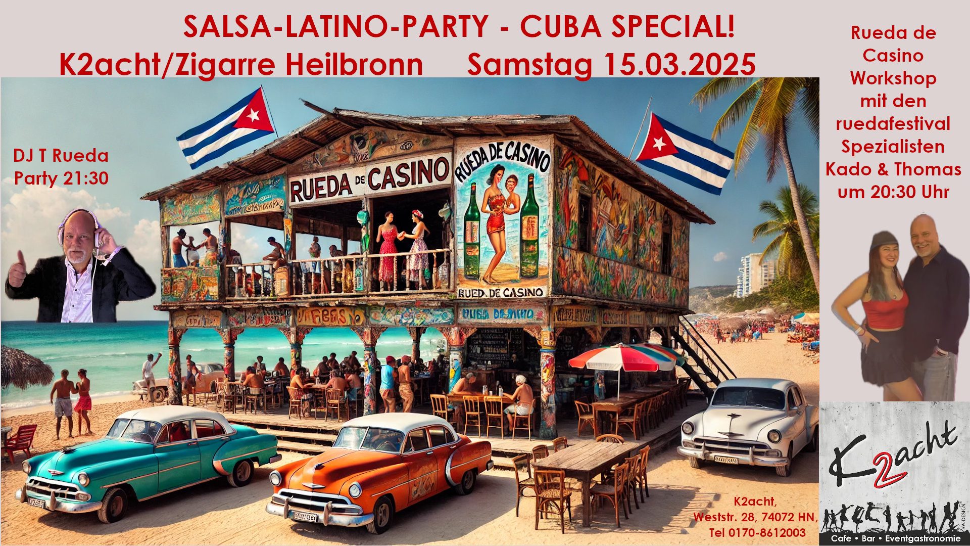 Salsa-Latino-Party *Cuba Special* Rueda Workshop DJ T Rueda