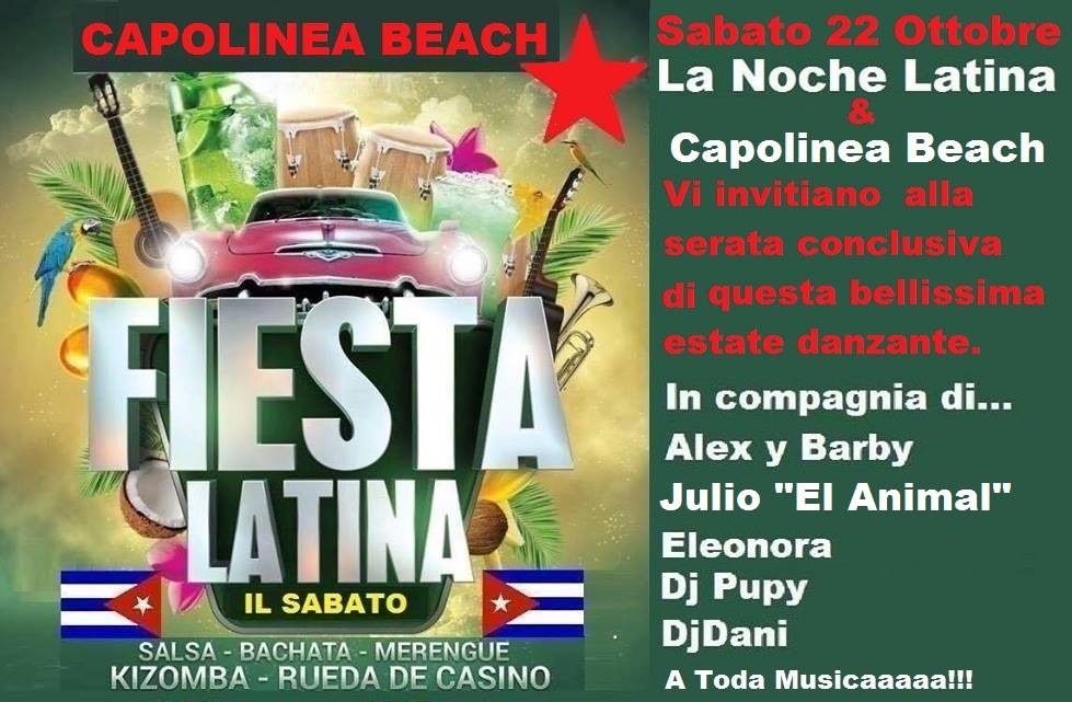 Sabato 15 La Ultima Noche Latina al Capolinea Beach!