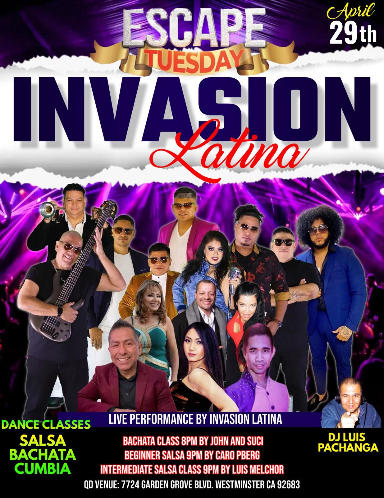 INVASION LATINA Salsa & Bachata Tuesday