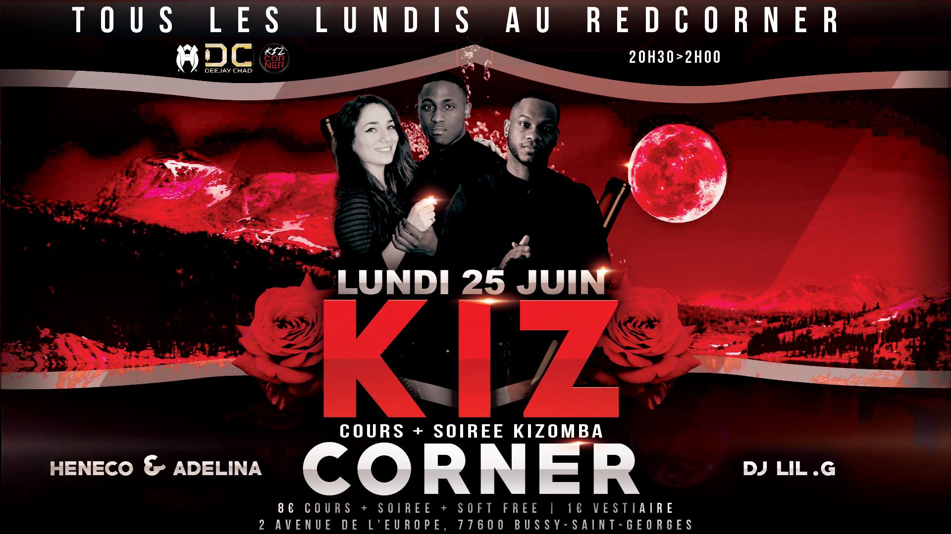 Lundi 25 juin - KizCorner - Cours et Soirée + Taxis Danseurs