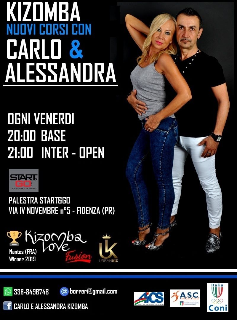 Corsi Kizomba a Fidenza (PR) con Carlo e Alessandra