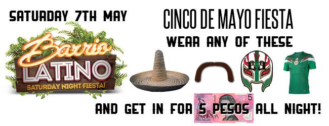 This Saturday - Cinco de Mayo Fiesta Barrio Latino at Blackbird Cafe - Every Saturday Night!