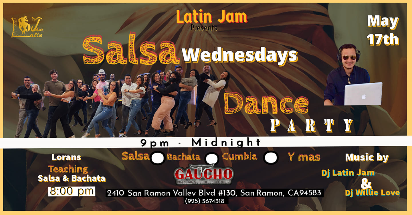 Salsa Wednesdays dance party Salsa class Bachata Class