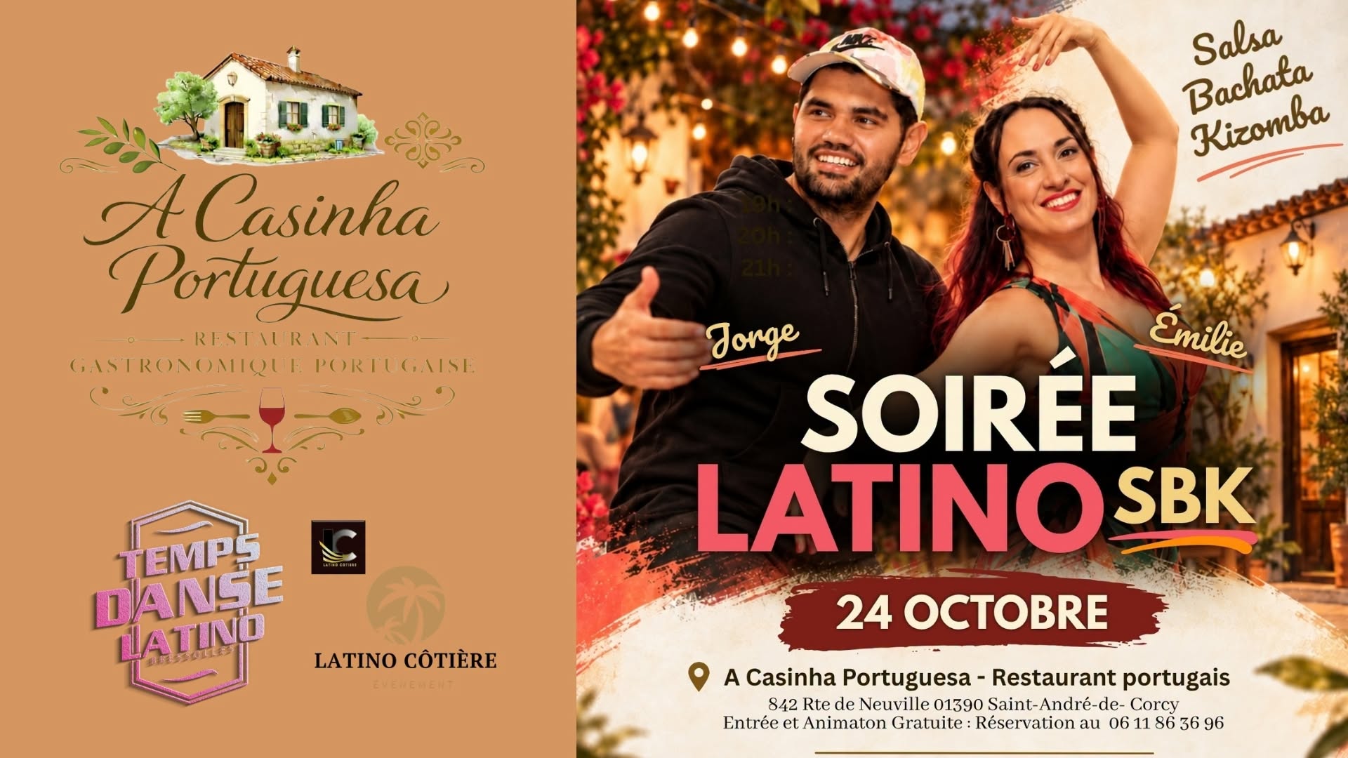 SOIRÉE LATINO 24 OCTOBRE 📍 A Casinha Portuguesa Restaurant portugais