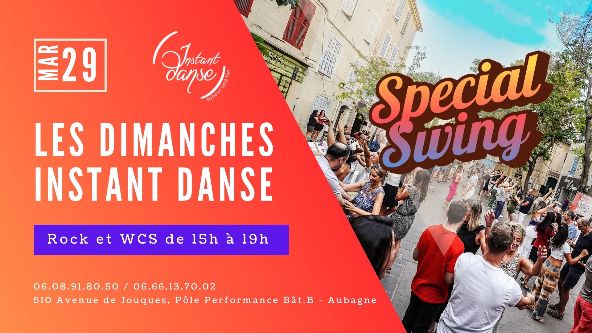 Les Dimanches Instant Danse : Spécial Swing - Rock et WCS Practice