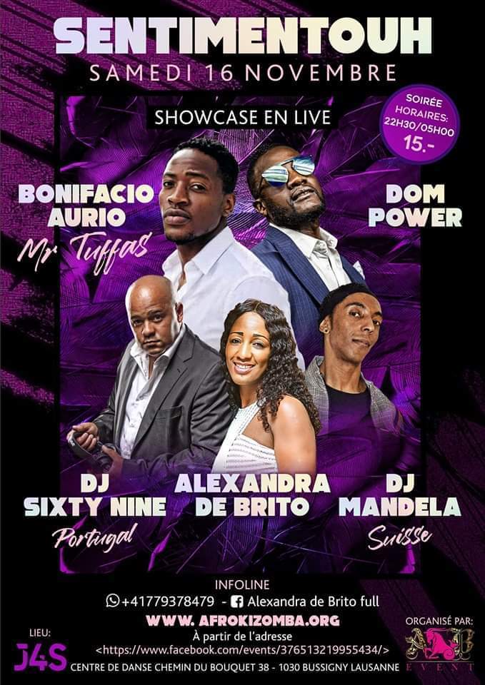 Sentimentouh Kizomba Samedi 16 Novembre à Lausanne