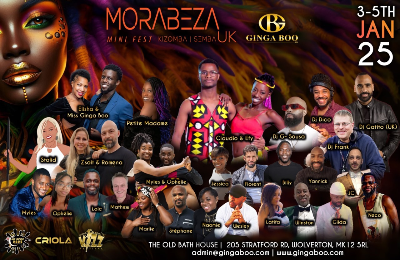 Morabeza UK mini fest Kizomba French Artists & Guest dancers to the UK. Quality Dancing guaranteed!