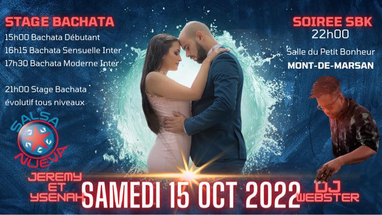 Stages Bachata et soirée SBK avec Jérémy et Ysenah et DJ Webster
