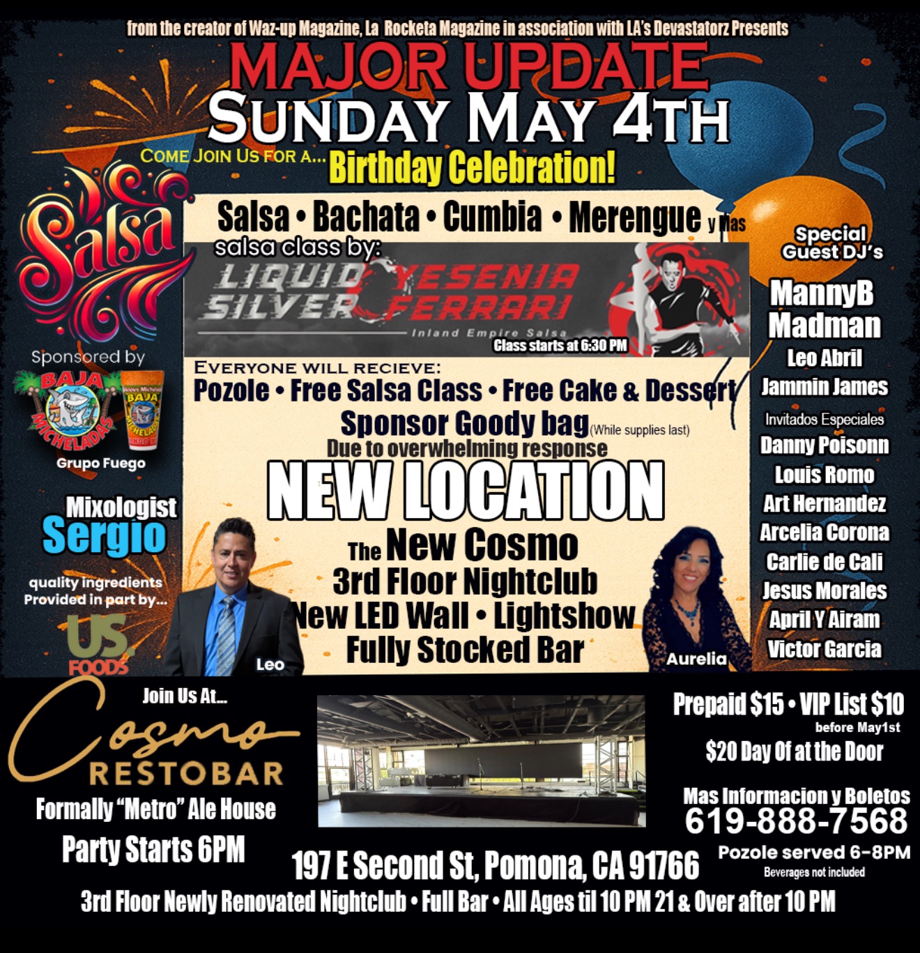 Salsa Birthday Party at Cosmo Pomona