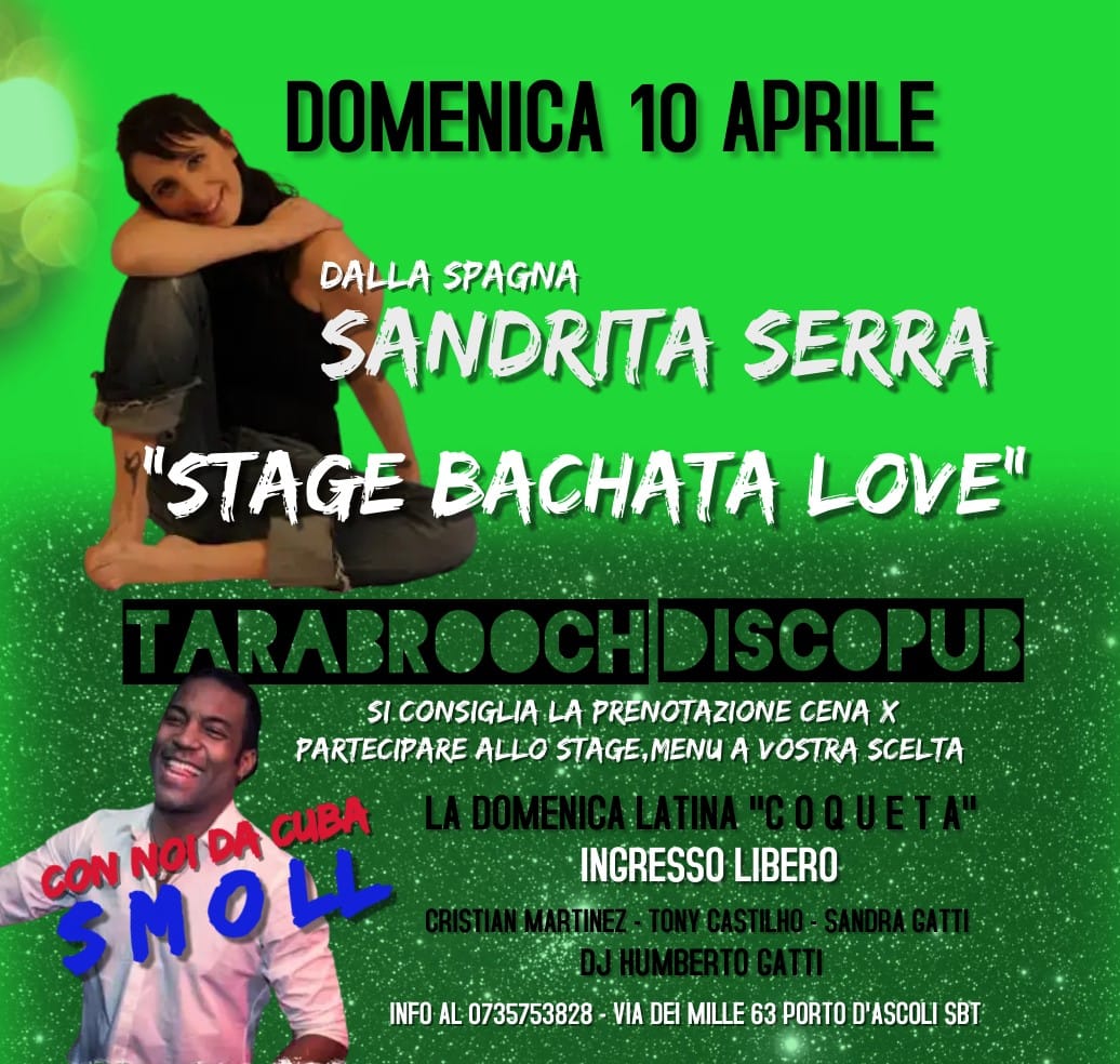 Domenica 10 Aprile TARABROOCH DISCOPUB La Domenica Latina
