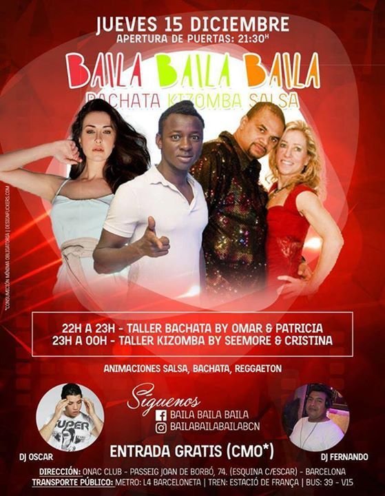 Talleres de Bachata & Kizomba (Workshop in Barcelona)