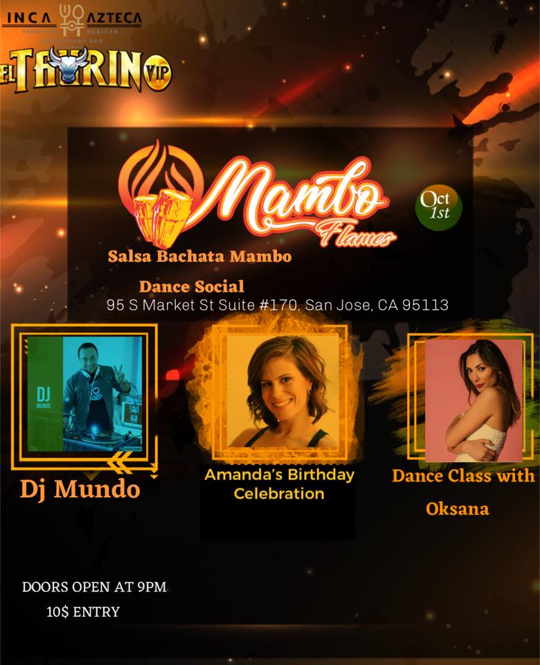 Mambo Flames Salsa Bachata Mambo Dance Social