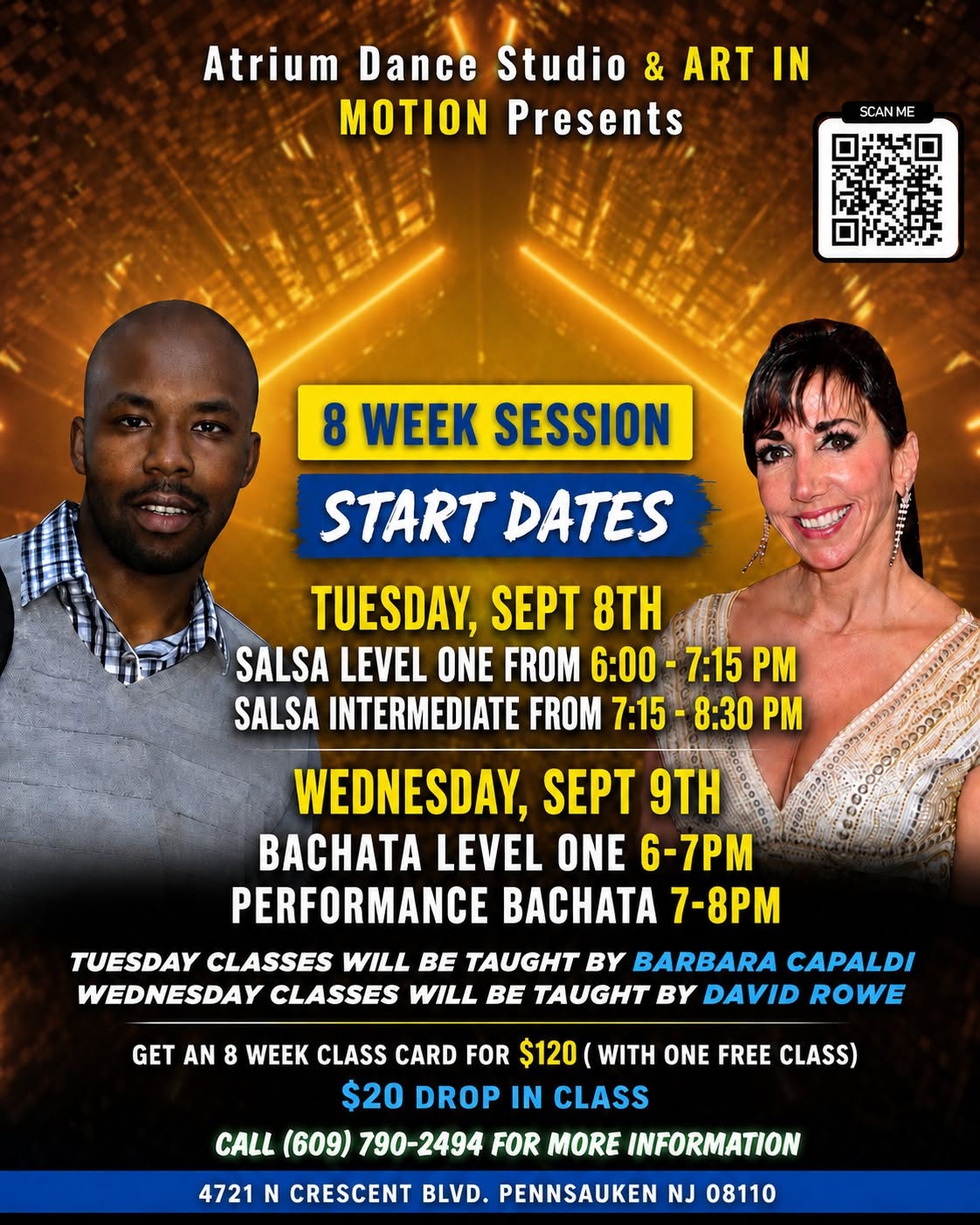 8-Week Salsa Session Beginner & Intermediate Classes at Atrium Dance Studio
