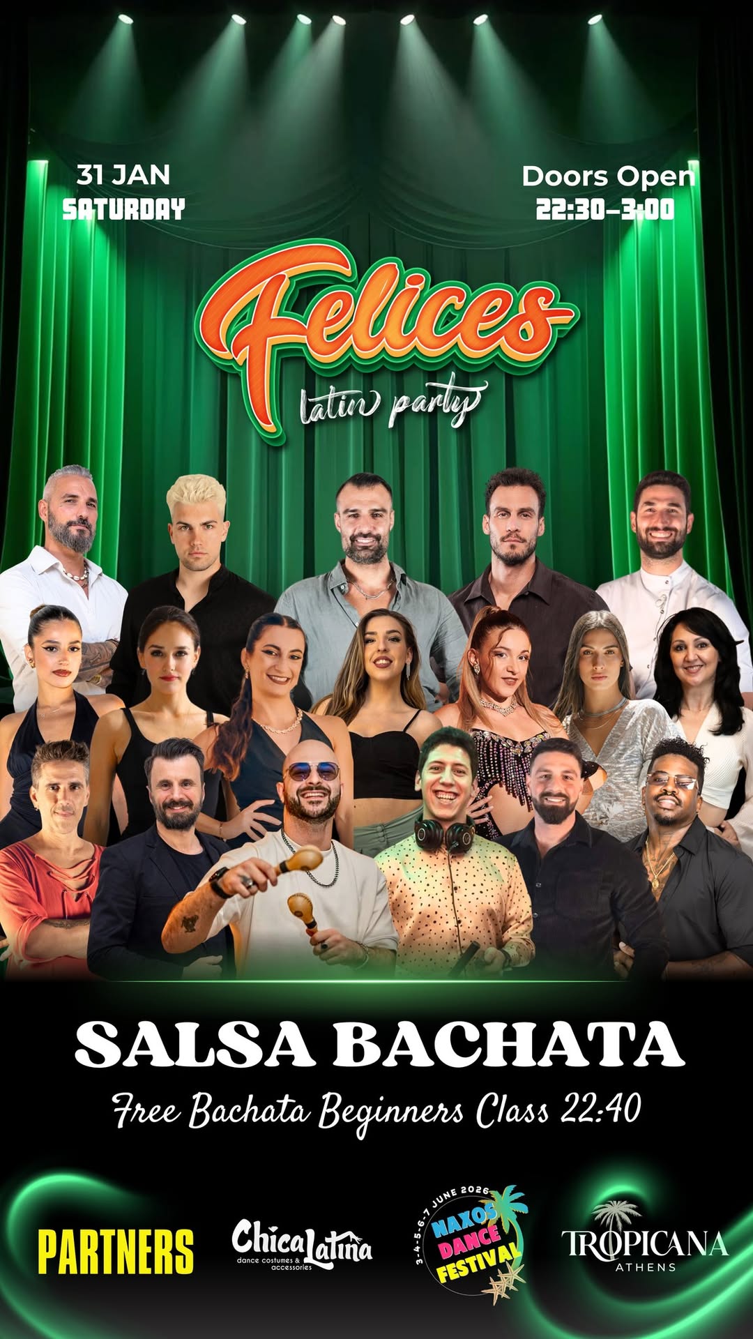 SALSA BACHAT PARTY 31 January FELICES On Saturday At Tropicana Latin Bar