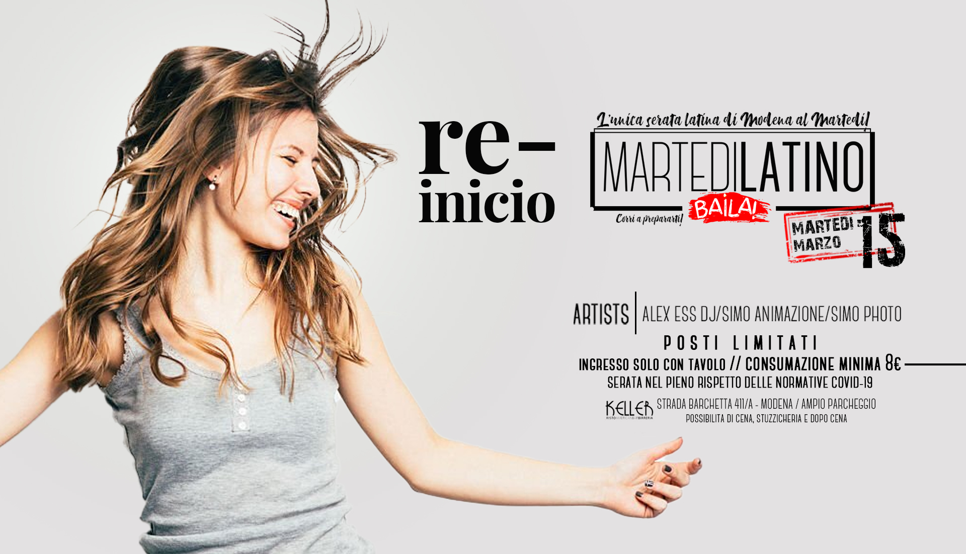 15 3 Martedì Latino al Keller - Alex Ess DJ + Simo animazione