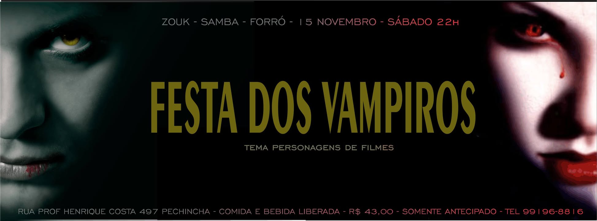 FESTA DOS VAMPIROS - Tema Personagem de Filme