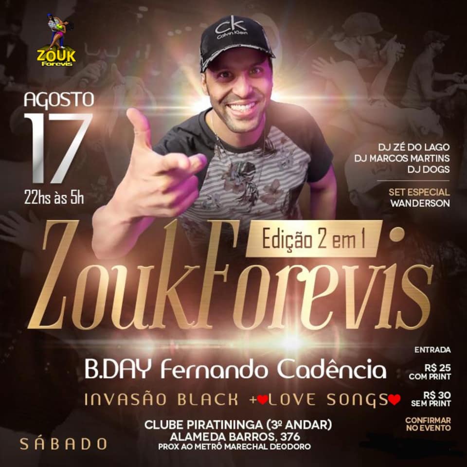 Zouk Forevis (Niver Cadência) 2 em 1 Invasão Black+Love Songs