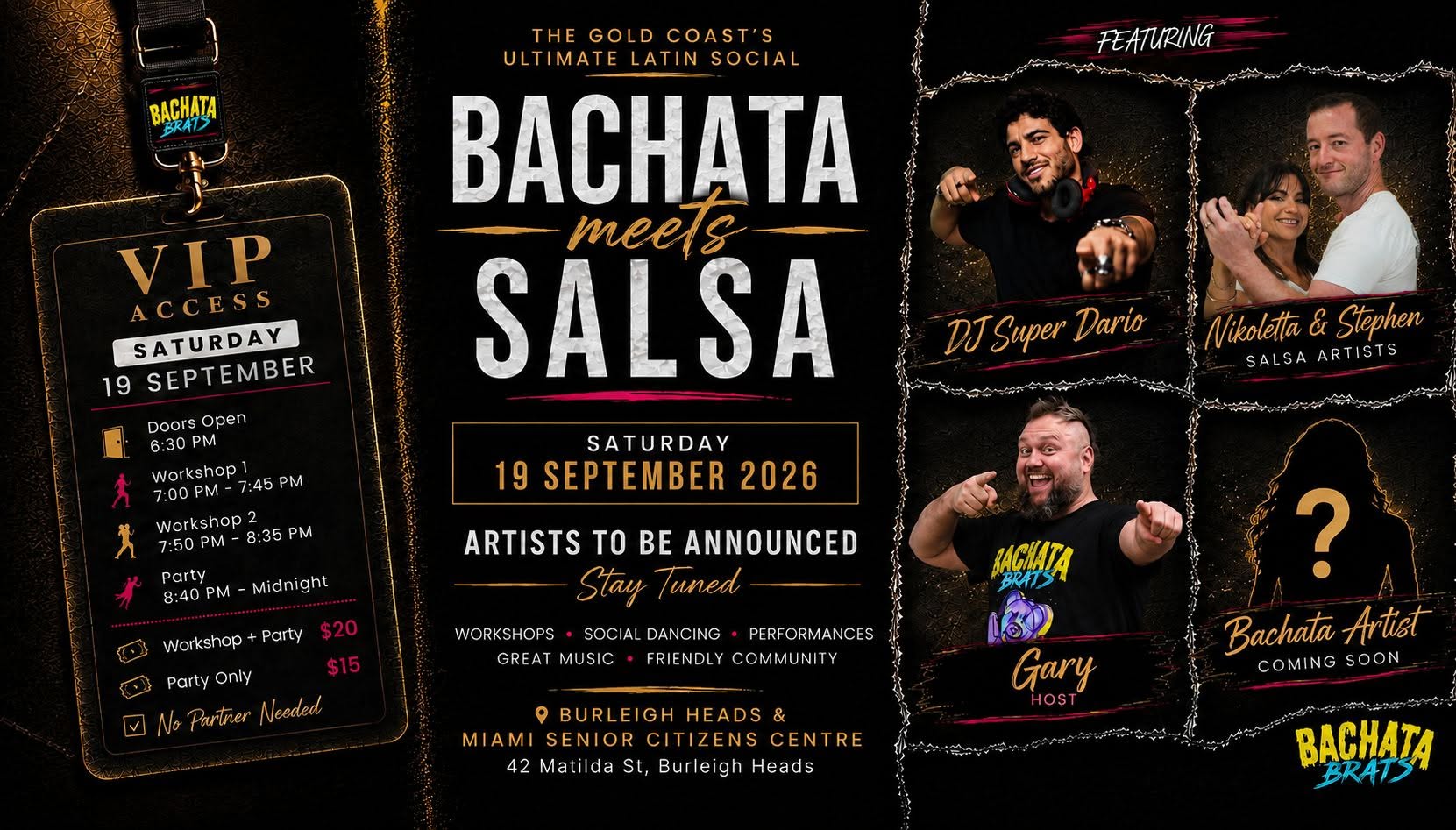 Bachata Meets Salsa PARTY - Gold Coast - Come Dance with Us!