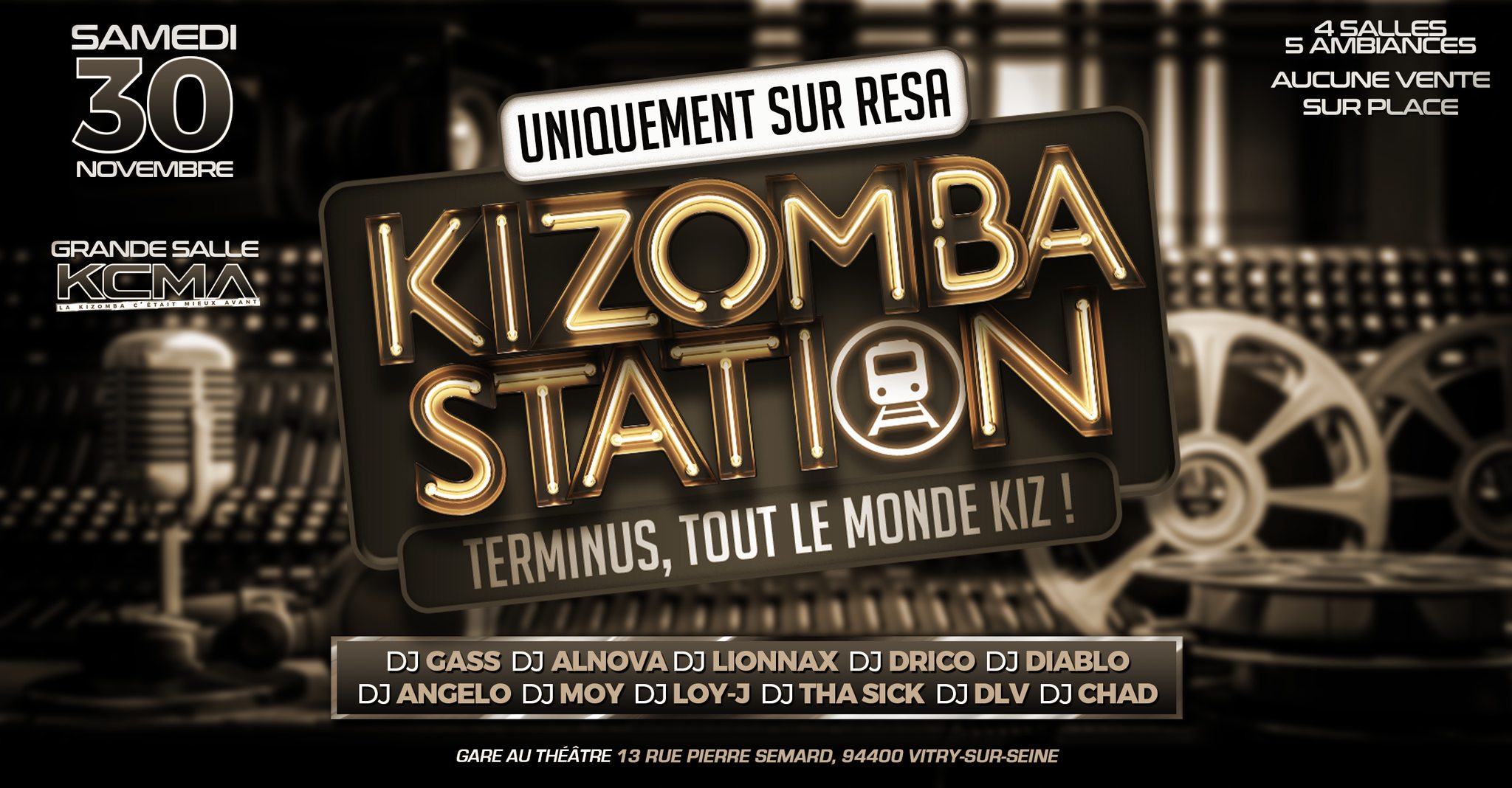 Kizomba Station - Samedi 30 Novembre - Grande salle KCMA
