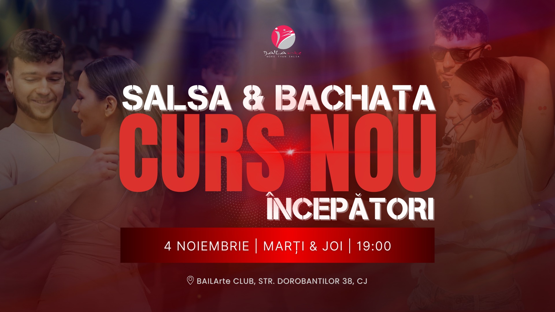 Curs de Salsa & Bachata pentru Incepatori - din 4 NOIEMBRIE Cluj-Napoca