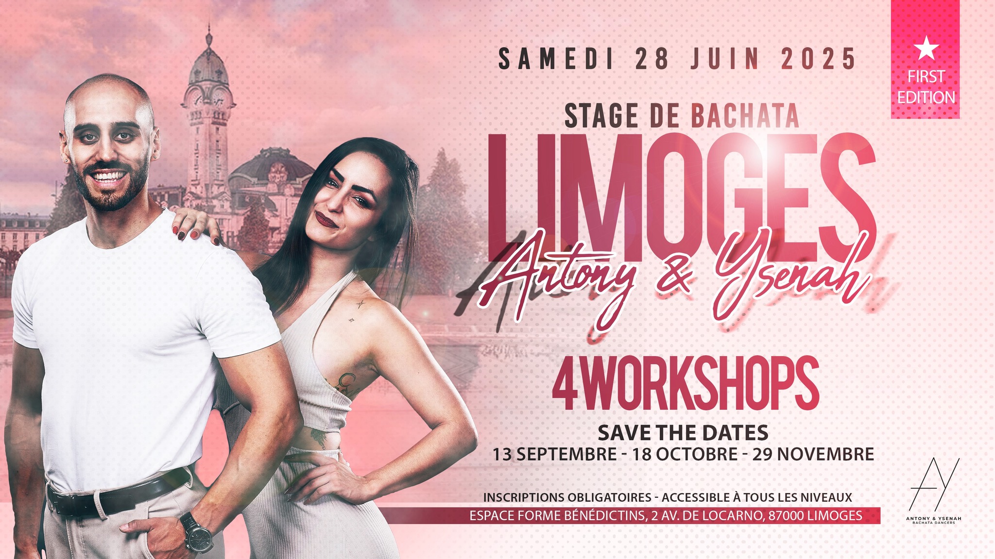 STAGE DE BACHATA LIMOGES 1ère Édition avec Antony & Ysenah