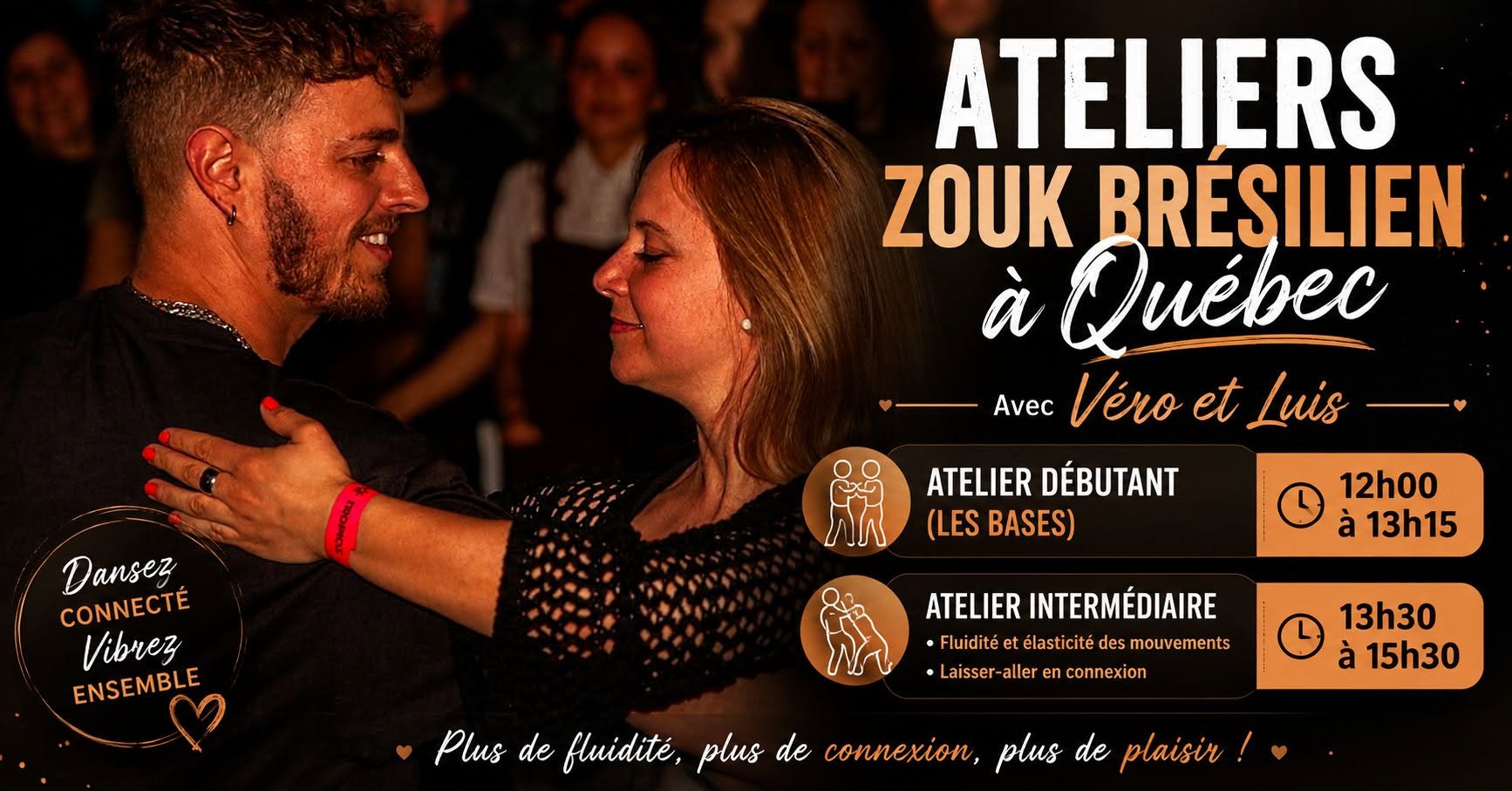 Ateliers zouk brésilien débutant intermédiaire
