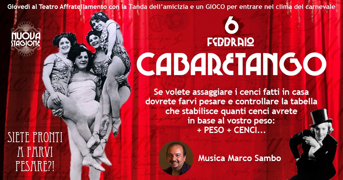 CabarèTango speciale Carnevale al Teatro Affratellamento