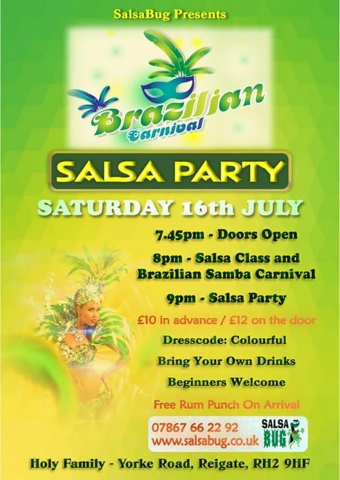 Brazilian Carnival Salsa Party Night