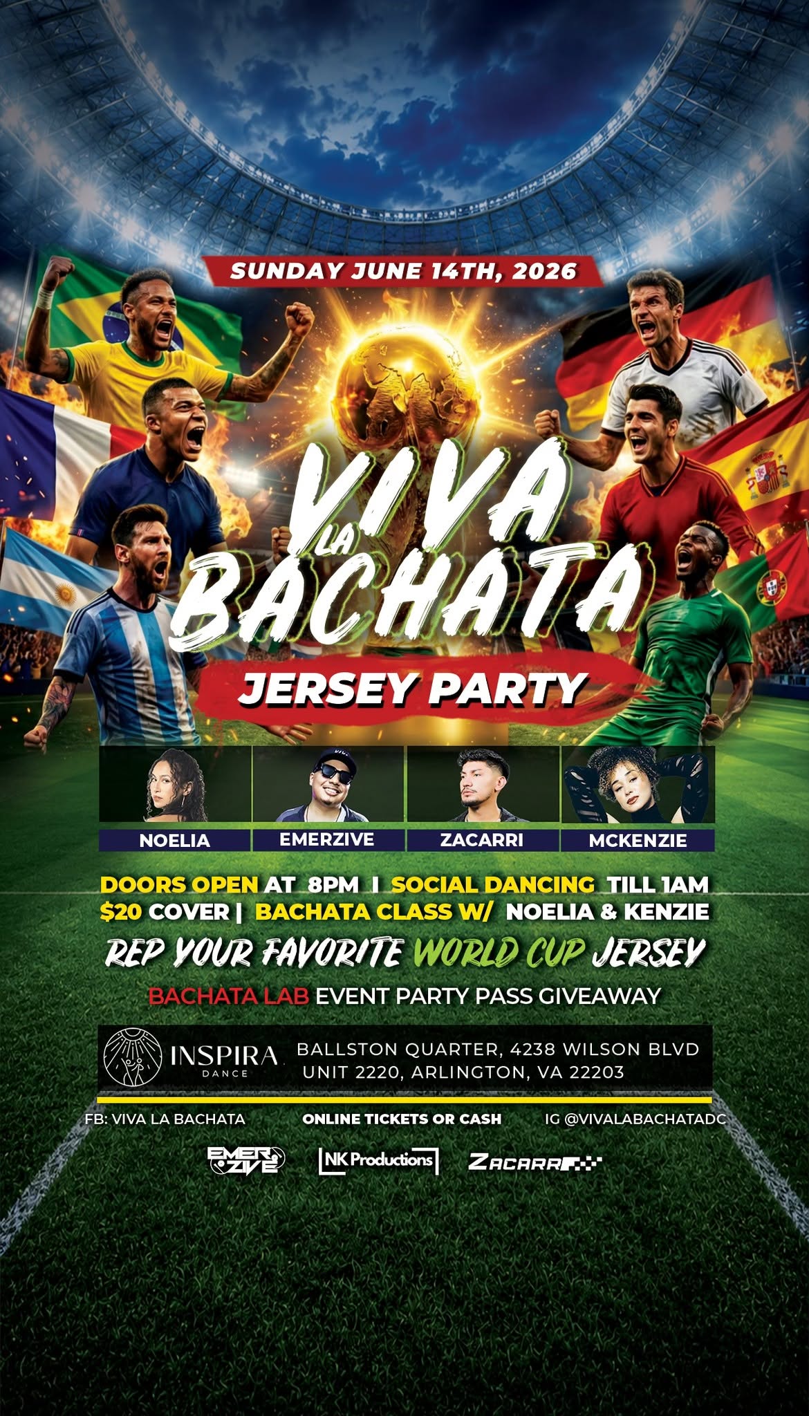 ⚽️Viva La Bachata Sunday Social - Jersey Party🏟️