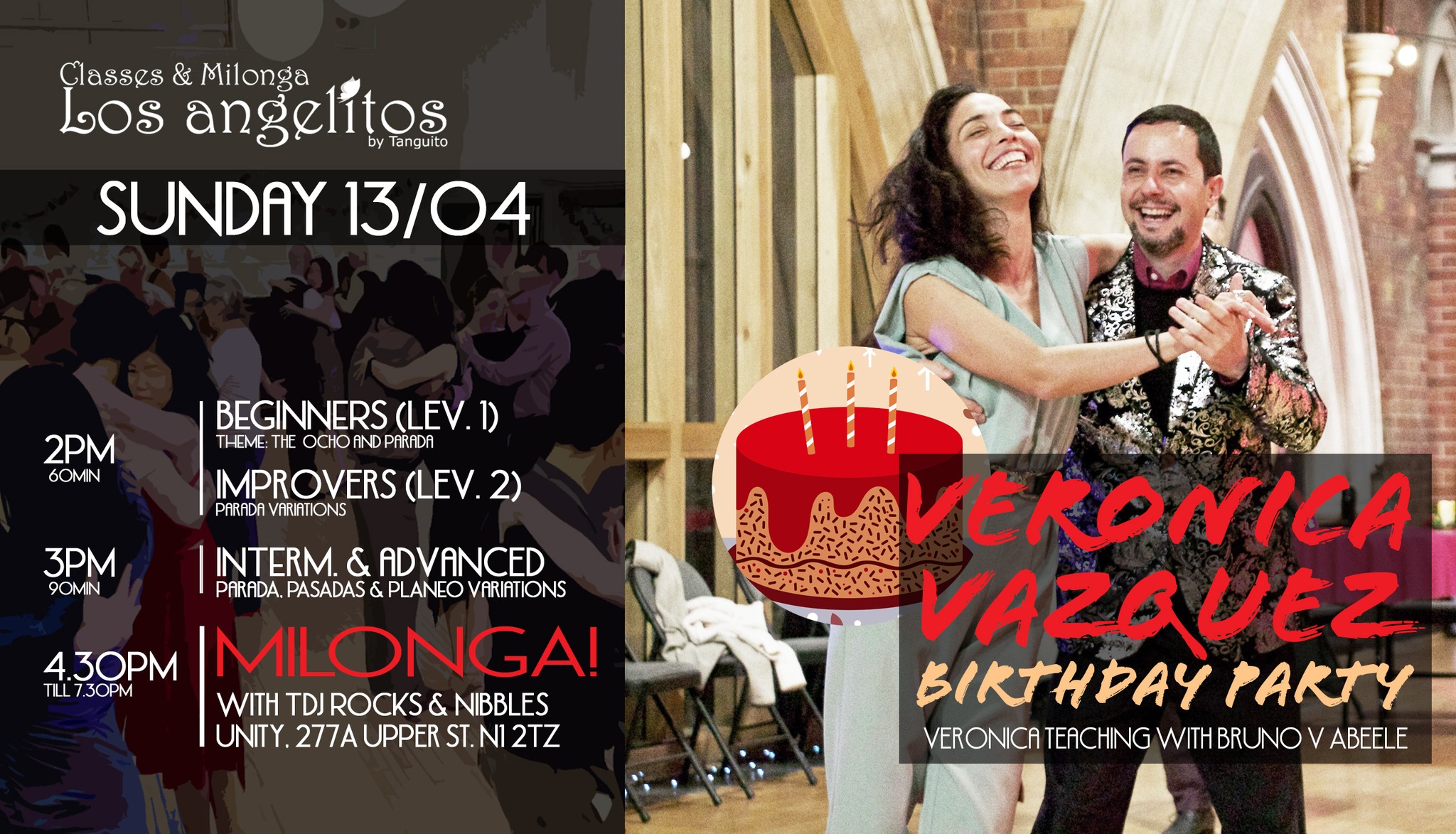 13 04 Los Angelitos - Veronica Vazquez's birthday & "Pasadas" primer + Milonga & TDJ Rocks
